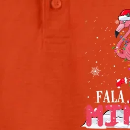 Fa La La Mingo Pink Flamingo Santa Christmas Tree Lights Cool Gift Dry Zone Grid Performance Polo