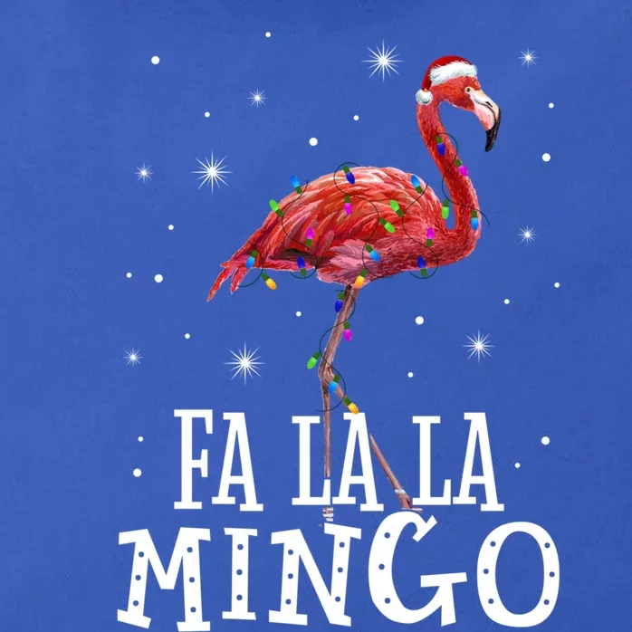 Fa La La Mingo Flamingo Christmas Tree Lights Tropical Xmas Meaningful Gift Zip Tote Bag