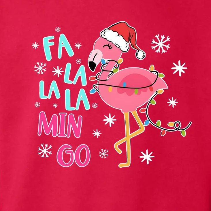 Fa La La La Mingo Funny Holiday Season Christmas Flamigo Toddler Hoodie