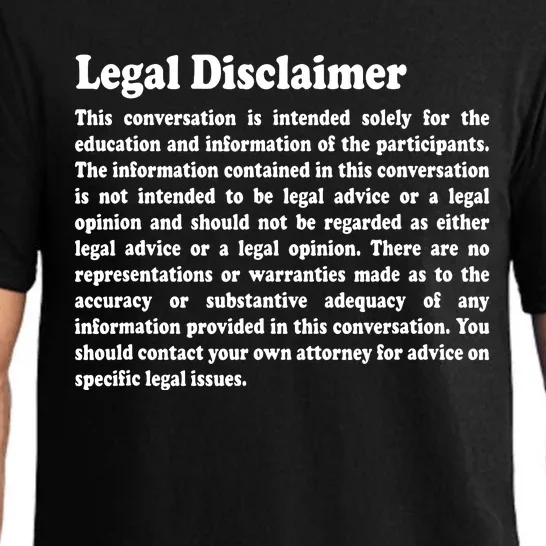 Funny Lawyer Legal Disclaimer Conversation Pajama Set