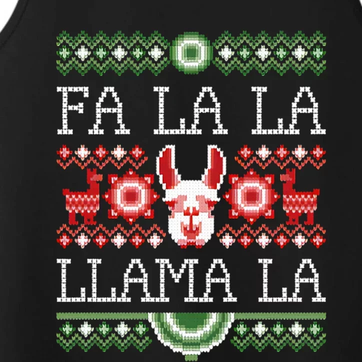 Fa La La Llama La Ugly Christmas Performance Tank