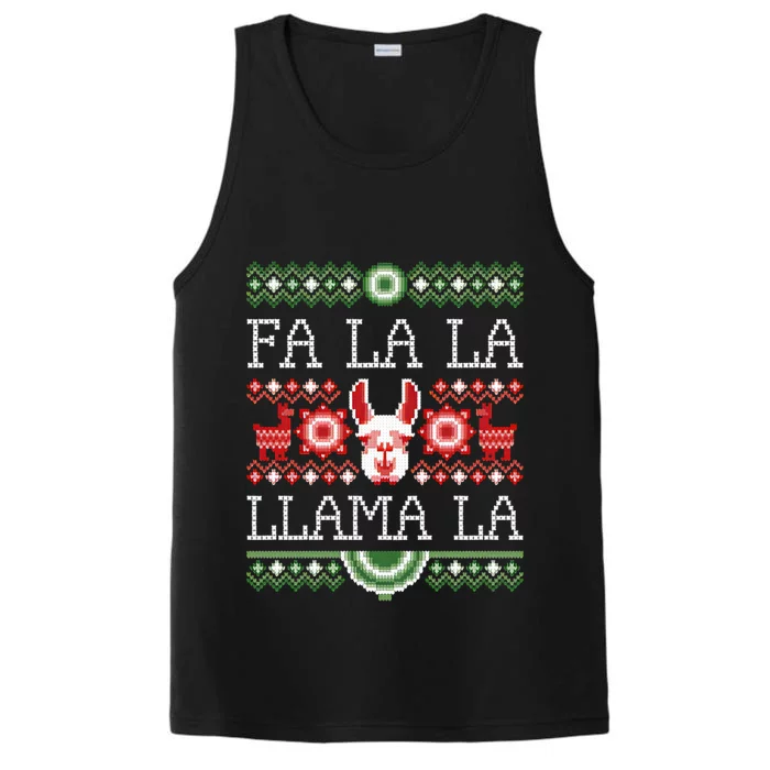 Fa La La Llama La Ugly Christmas Performance Tank