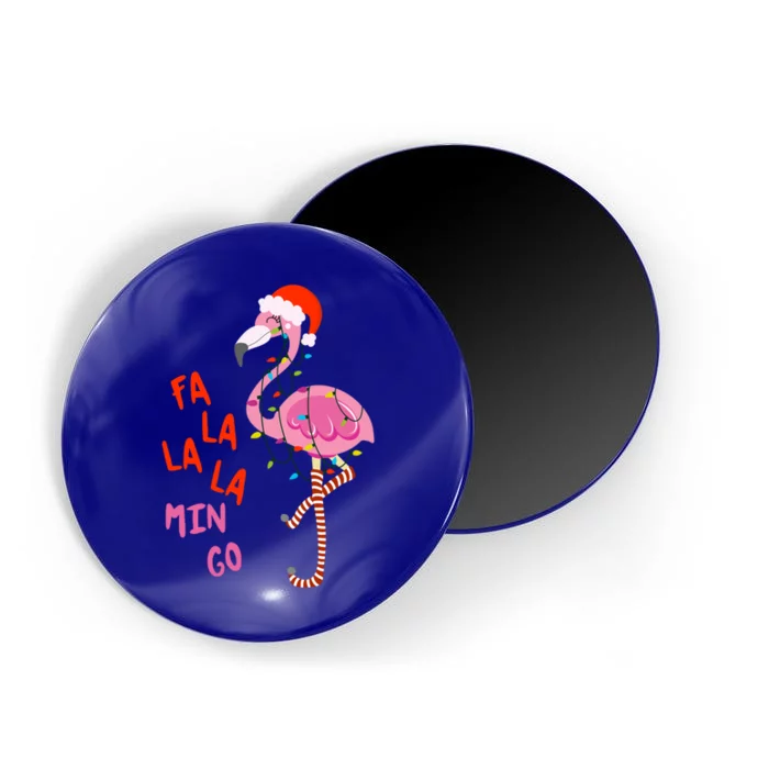 Fa La La Mingo Flamingo Christmas Tree Lights Tropical Xmas Gift Magnet