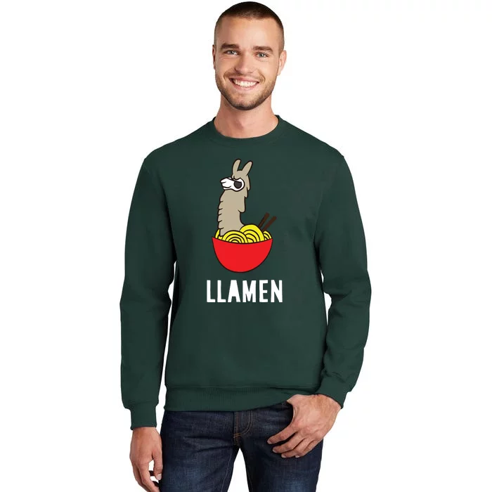 Funny LLama LLamen Noodles Chinese Food Llama Sweatshirt