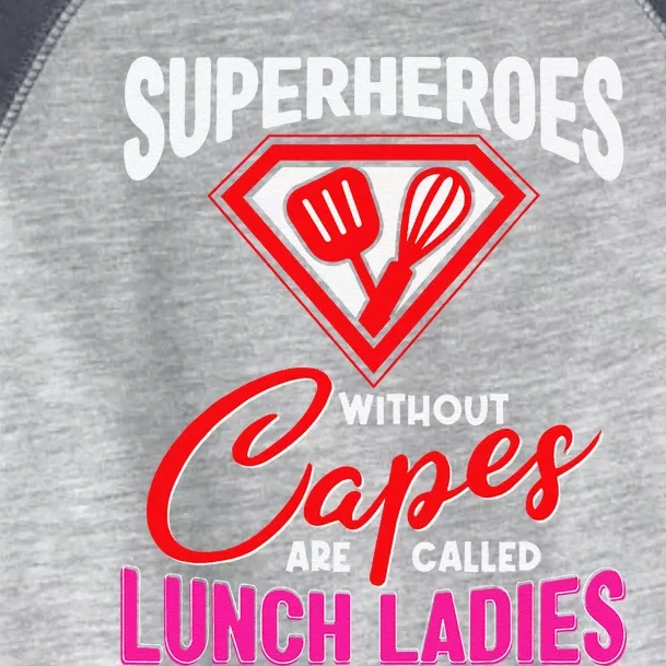 Funny Lunch Lady Superheroes Capes Cafeteria Worker Squad Toddler Fine Jersey T-Shirt