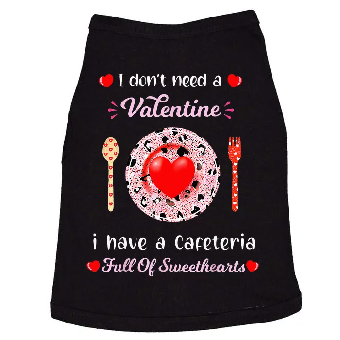 Funny Lunch Lady Valentines Day For Lunch Lady Cafeteria Doggie Tank