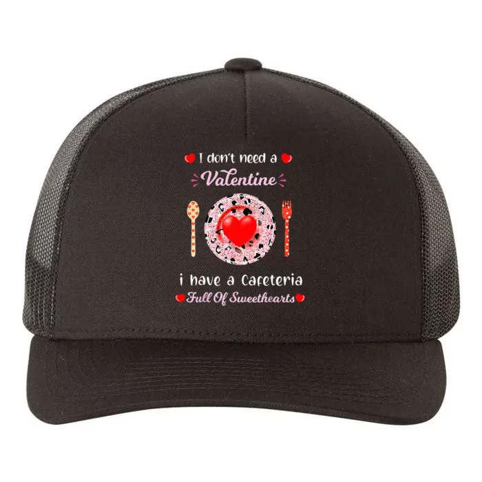 Funny Lunch Lady Valentines Day For Lunch Lady Cafeteria Yupoong Adult 5-Panel Trucker Hat