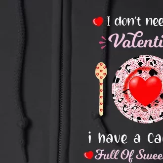 Funny Lunch Lady Valentines Day For Lunch Lady Cafeteria Full Zip Hoodie