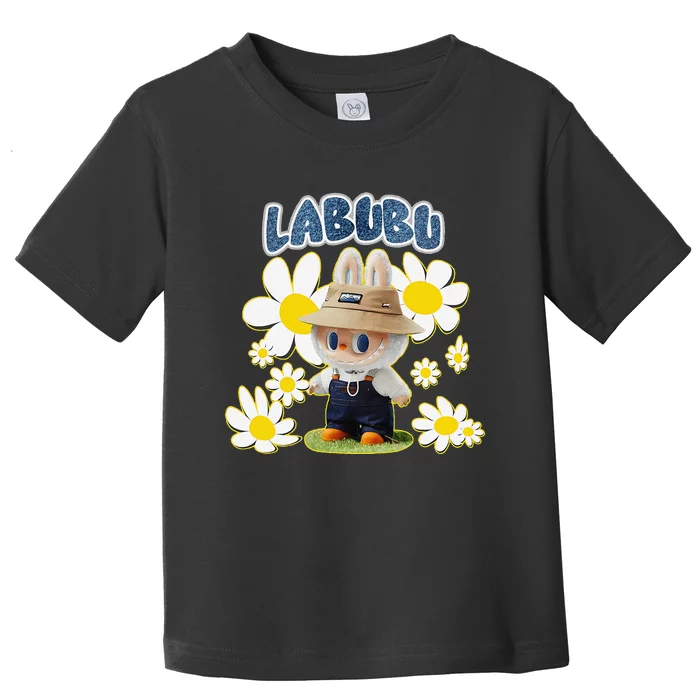 Funny Labubu Lover Cute Labubu Flowers Gift Toddler T-Shirt