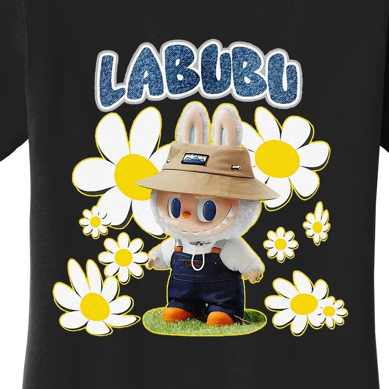 Funny Labubu Lover Cute Labubu Flowers Gift Women's T-Shirt