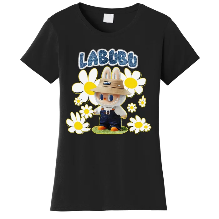 Funny Labubu Lover Cute Labubu Flowers Gift Women's T-Shirt