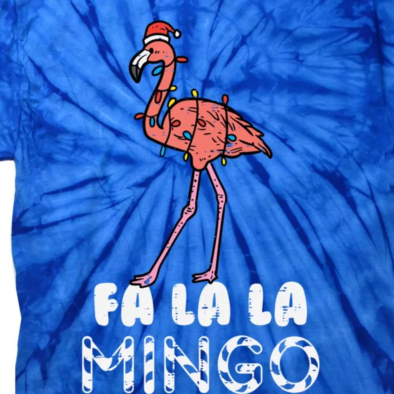 Fa La La Mingo Flamingo Funny Xmas Christmas Gift Tie-Dye T-Shirt