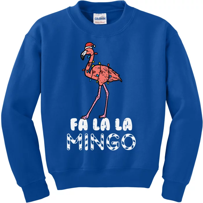 Fa La La Mingo Flamingo Funny Xmas Christmas Gift Kids Sweatshirt