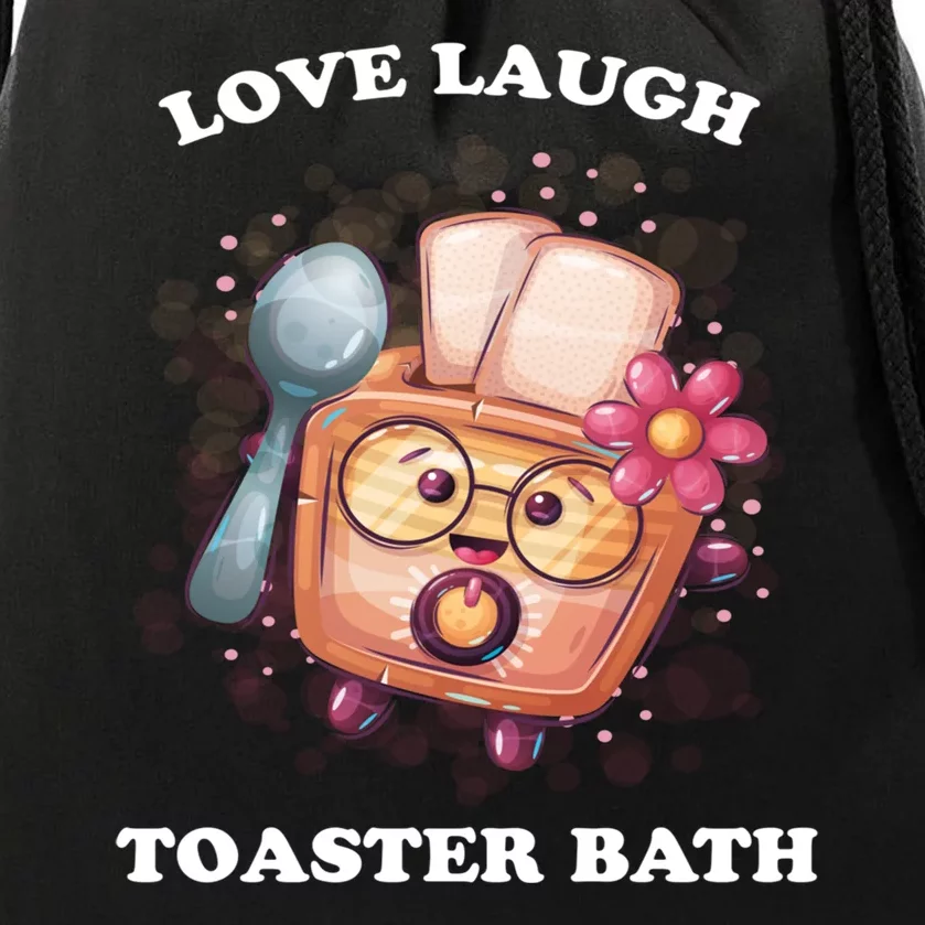 Funny Live Laugh Toaster Bath Drawstring Bag