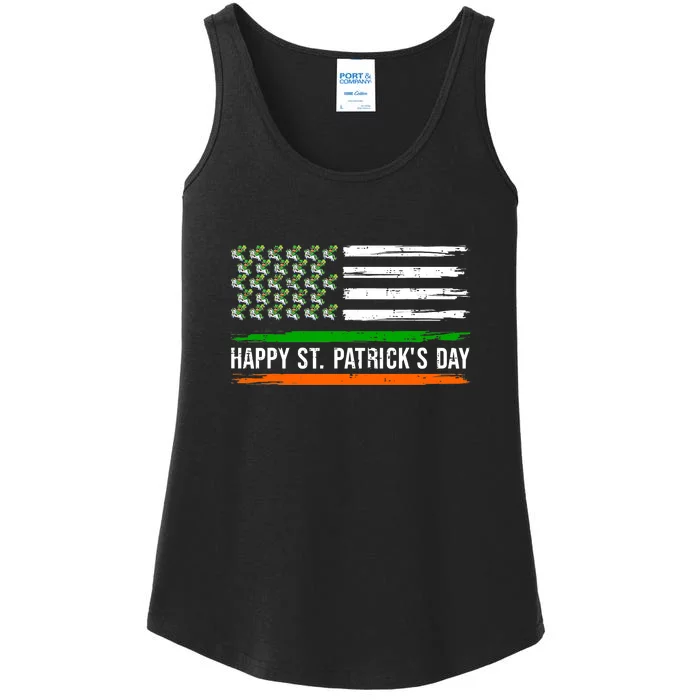 Flag Lepricorn Leprechaun Unicorn Gift Happy St Patricks Day Ladies Essential Tank