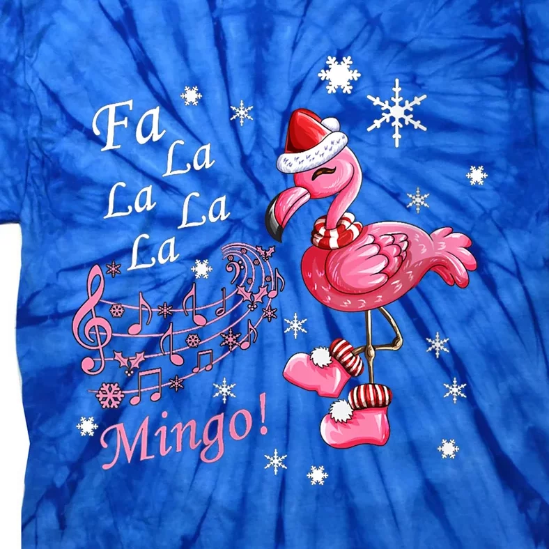 Fa La La Mingo Flamingo Lover Merry Christmas Music Fan Meaningful Gift Tie-Dye T-Shirt