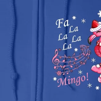 Fa La La Mingo Flamingo Lover Merry Christmas Music Fan Meaningful Gift Full Zip Hoodie