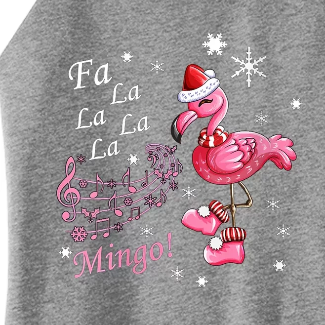 Fa La La Mingo Flamingo Lover Merry Christmas Music Fan Meaningful Gift Women’s Perfect Tri Rocker Tank