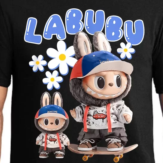 Funny Labubu Lover Cute Labubu Party Meme Pajama Set