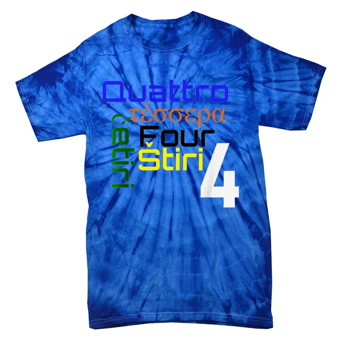 Four Languages Learning Tie-Dye T-Shirt