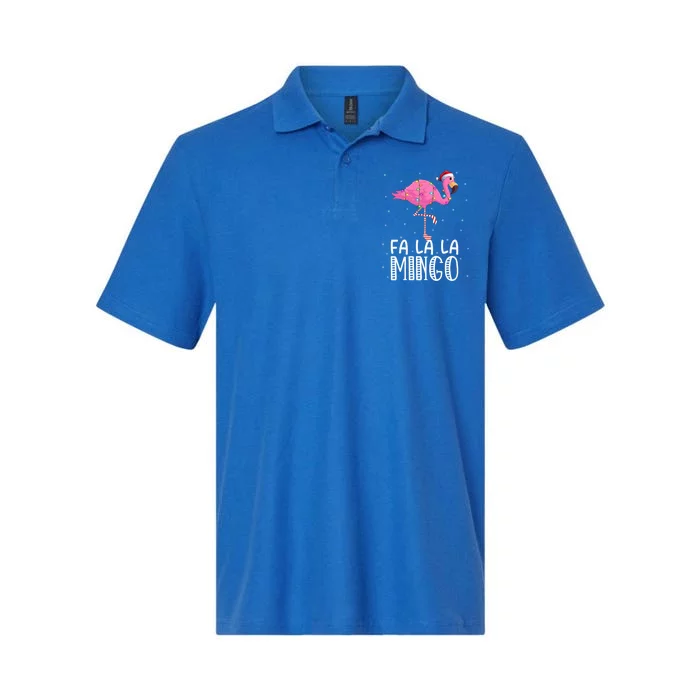 Fa La La Mingo Flamingo Xmas Tree Lights Tropical Funny Gift Softstyle Adult Sport Polo