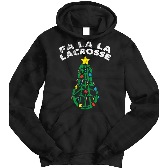 Fa La Lacrosse Christmas Lax Player Goalie Team Tie Dye Hoodie