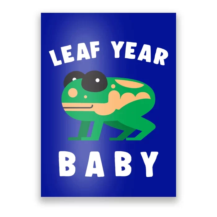 Frog Lovers Leaf Year Leaf Birthday Jumping Funny Gift Poster