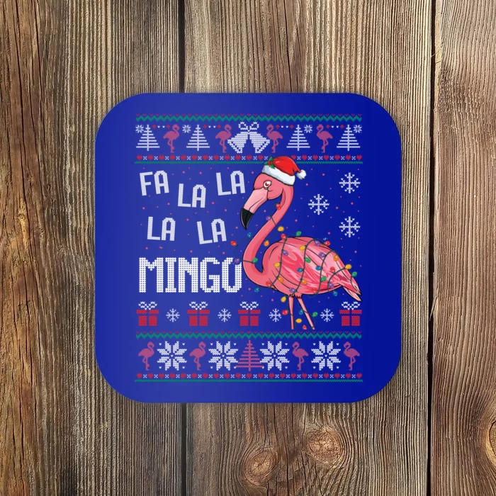 Fa La Lamingo Flamingo Lover Christmas Ugly Sweater Xmas Gift Coaster