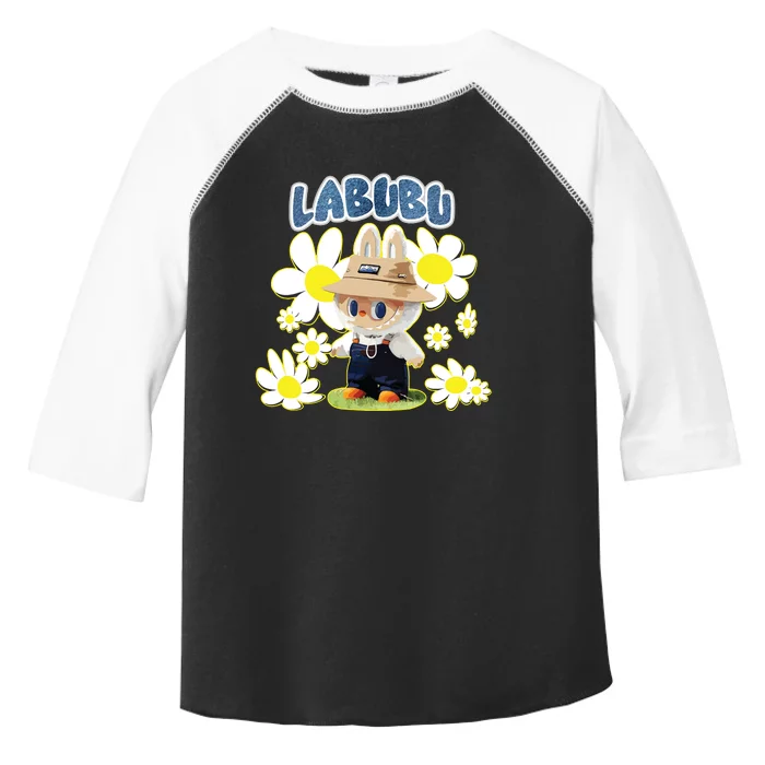 Funny Labubu Lover Cute Labubu Flowers Toddler Fine Jersey T-Shirt