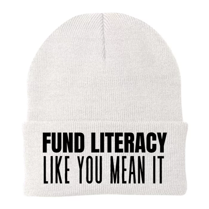 Fund Literacy Like You Mean It Knit Cap Winter Beanie