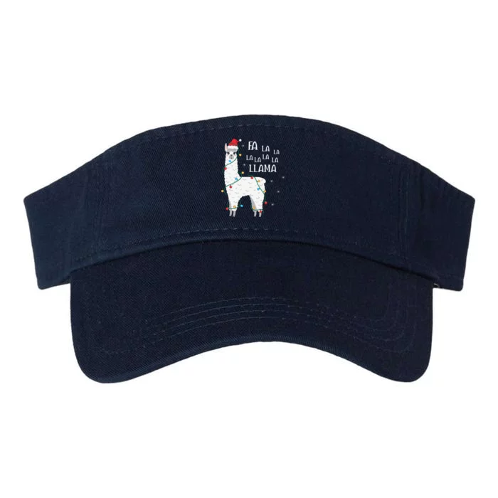 Fa La La Llama Christmas Lllama Essential Valucap Bio-Washed Visor