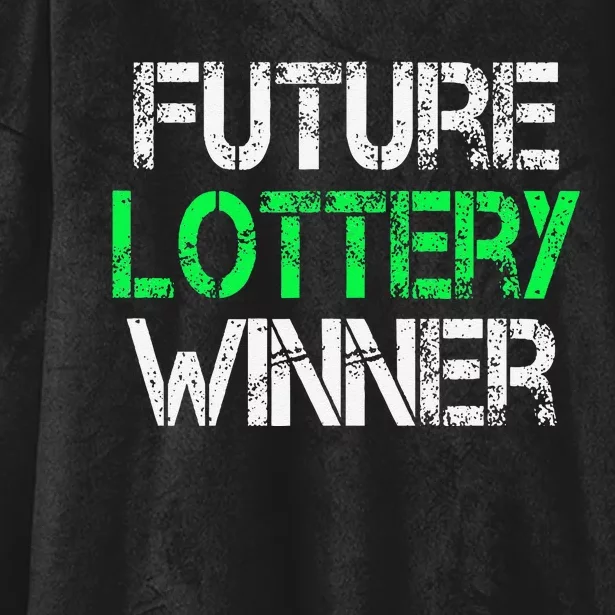 Funny Lottery Lover Scratch Off Future Lottery Winner Hooded Wearable Blanket