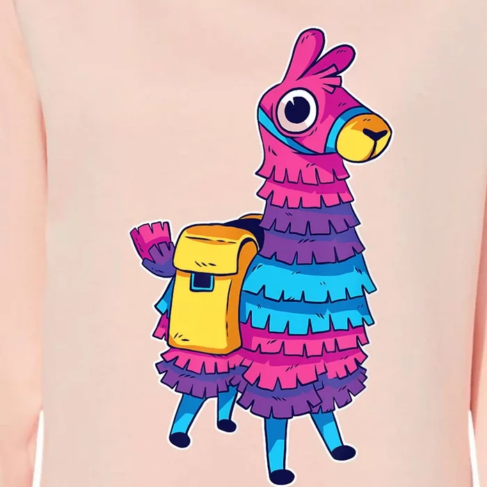 Funny Loot Llama Pinata With Yellow Saddlebag Womens California Wash Sweatshirt