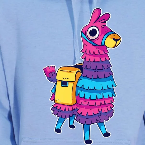 Funny Loot Llama Pinata With Yellow Saddlebag Unisex Surf Hoodie