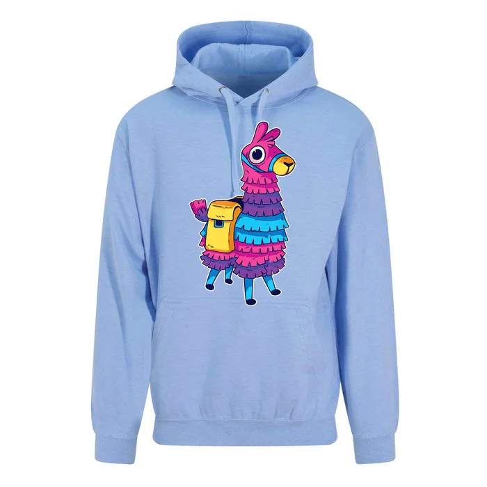 Funny Loot Llama Pinata With Yellow Saddlebag Unisex Surf Hoodie