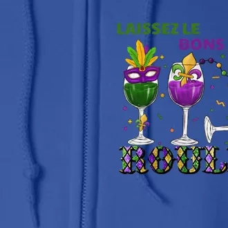 Funny Laissez Les Bons Temps Rouler Mardi Gras Full Zip Hoodie