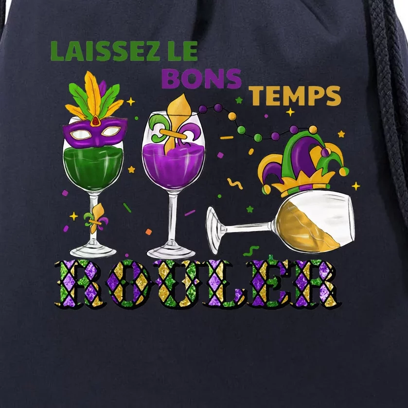 Funny Laissez Les Bons Temps Rouler Mardi Gras Drawstring Bag