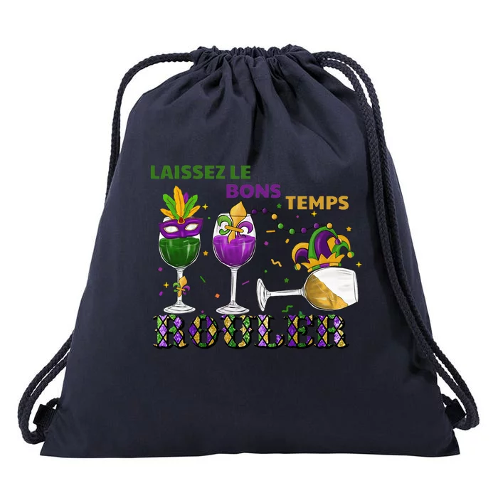 Funny Laissez Les Bons Temps Rouler Mardi Gras Drawstring Bag