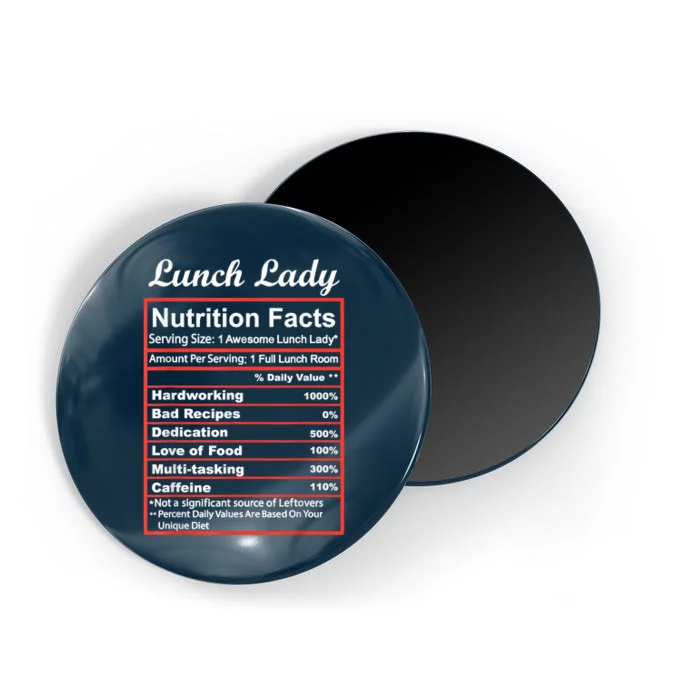 Funny Lunch Lady Nutrition Facts School Cafeteria Cooks Magnet