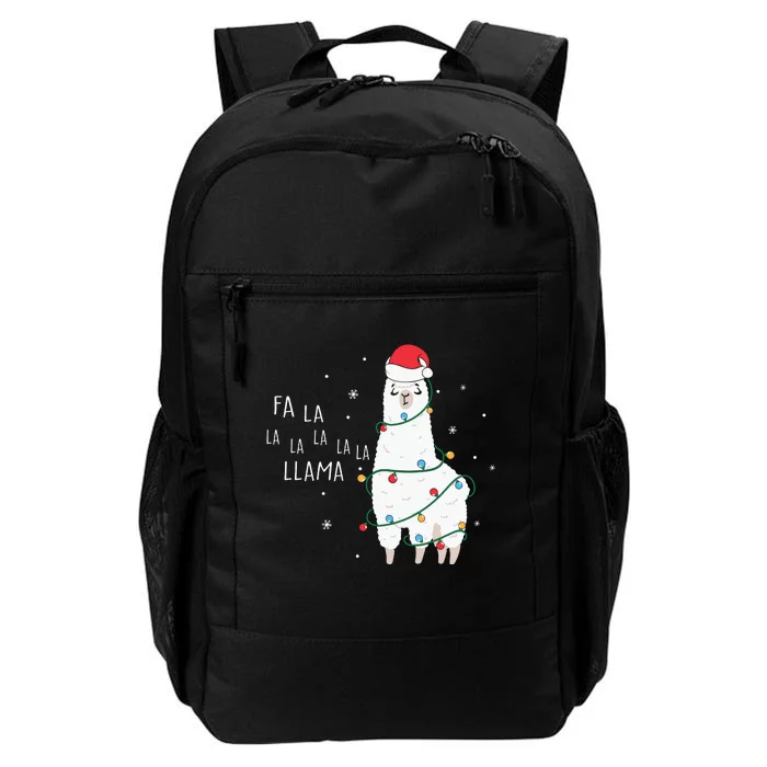 Fa La La Llama Christmas Light Daily Commute Backpack