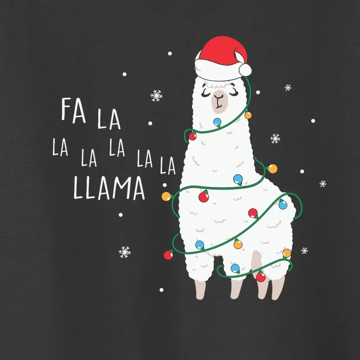 Fa La La Llama Christmas Light Toddler T-Shirt