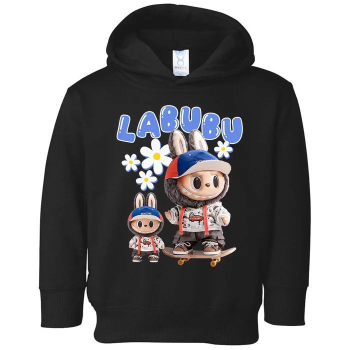 Funny Labubu Lover Cute Labubu Party Meme Toddler Hoodie