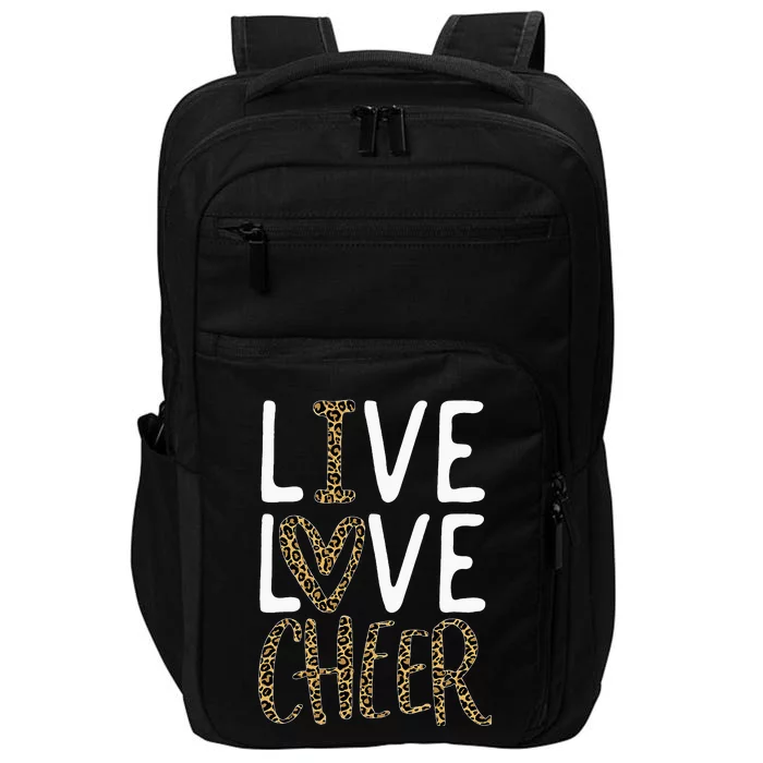 funny Live Love Cheer Cheerleading Cheerleader Impact Tech Backpack