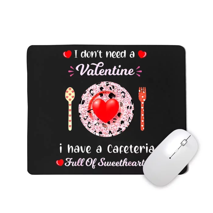 Funny Lunch Lady Valentines Day For Lunch Lady Cafeteria Mousepad