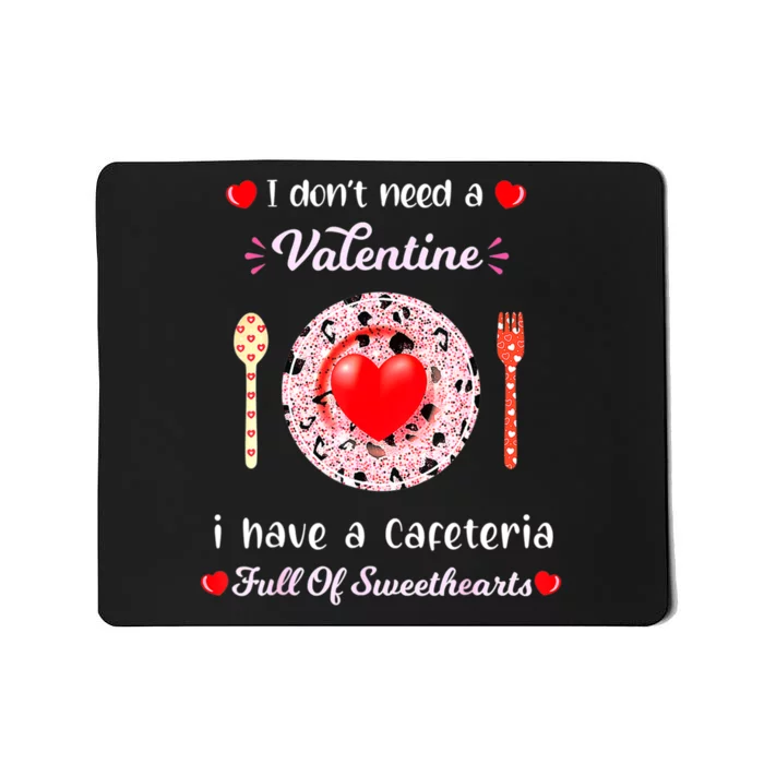 Funny Lunch Lady Valentines Day For Lunch Lady Cafeteria Mousepad