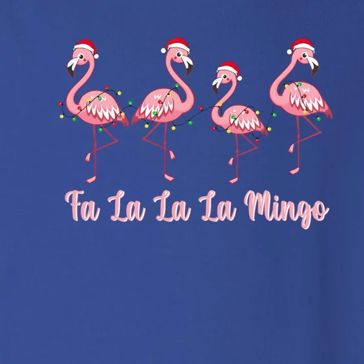 Fa La La La Mingo Christmas Flamingo Pink Holiday Meaningful Gift Toddler Long Sleeve Shirt