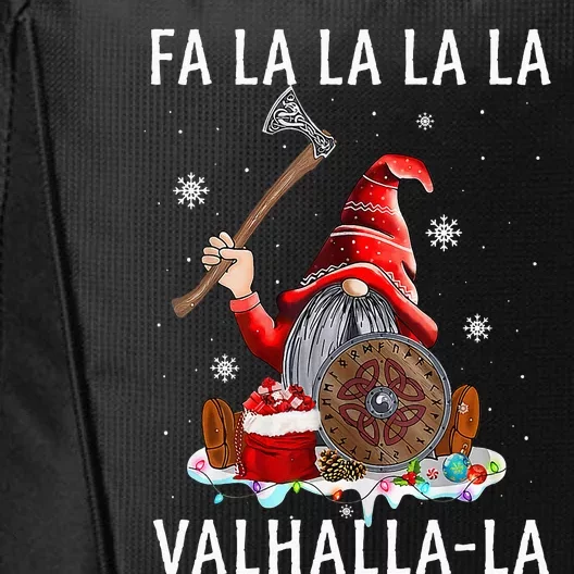 Fa La La Valhalla Xmas Gnome Beard Viking Weapon Christmas City Backpack