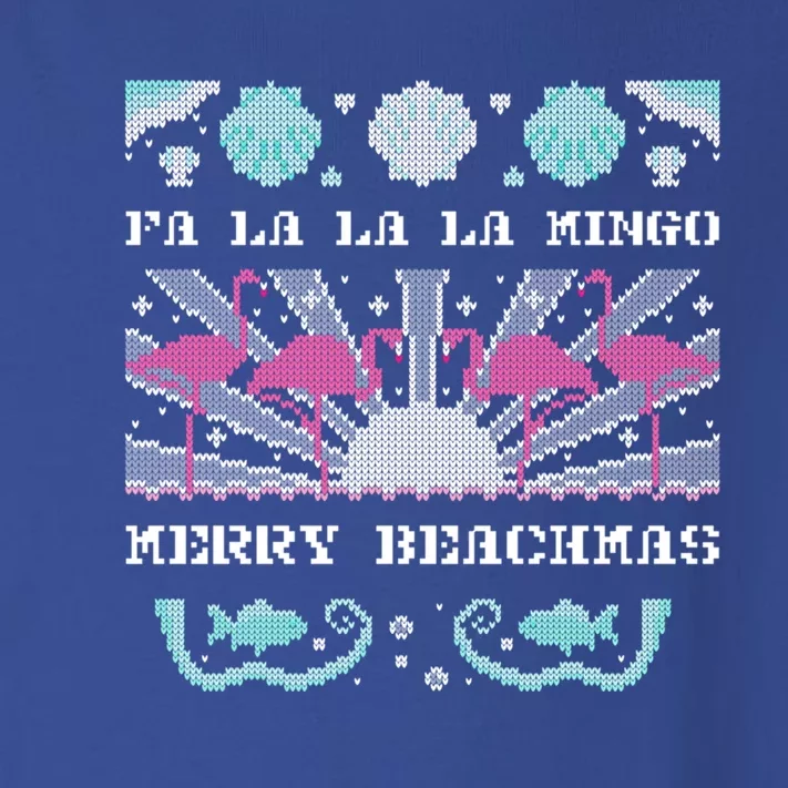 Fa La La La Mingo Flamingo Beach Ugly Merry Beachmas Xmas Gift Toddler Long Sleeve Shirt