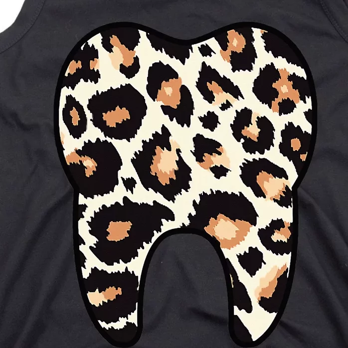 Funny Leopard Leo Dental Hygienist Teeth Assistant Dentistry Tank Top