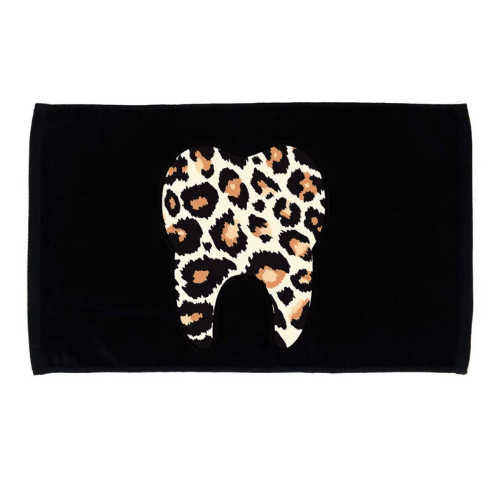 Funny Leopard Leo Dental Hygienist Teeth Assistant Dentistry Microfiber Hand Towel